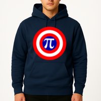 Pi Day America Superhero Crest 3.14 Math Geek Hoodie