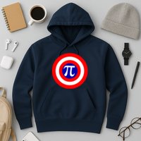 Pi Day America Superhero Crest 3.14 Math Geek Hoodie