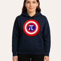 Pi Day America Superhero Crest 3.14 Math Geek Hoodie