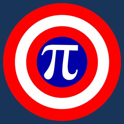 Pi Day America Superhero Crest 3.14 Math Geek T-Shirt