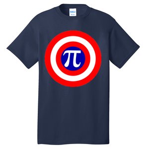 Pi Day America Superhero Crest 3.14 Math Geek Tall T-Shirt