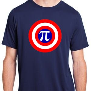 Pi Day America Superhero Crest 3.14 Math Geek Adult ChromaSoft Performance T-Shirt