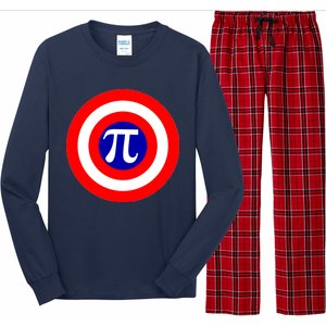 Pi Day America Superhero Crest 3.14 Math Geek Long Sleeve Pajama Set