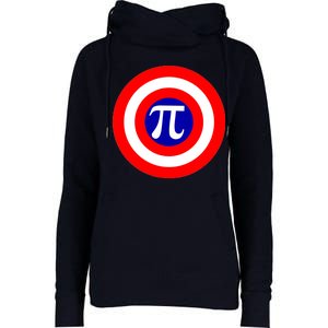 Pi Day America Superhero Crest 3.14 Math Geek Womens Funnel Neck Pullover Hood