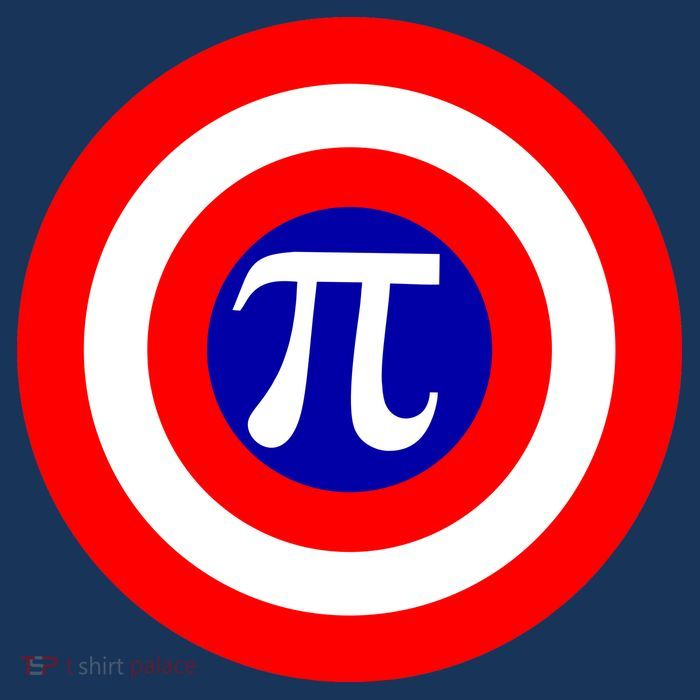 Pi Day America Superhero Crest 3.14 Math Geek Flatbill Hat