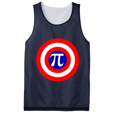 Pi Day America Superhero Crest 3.14 Math Geek Mesh Reversible Basketball Jersey Tank
