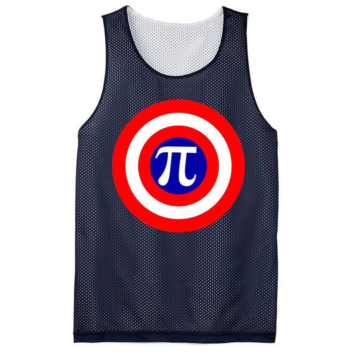 Pi Day America Superhero Crest 3.14 Math Geek Mesh Reversible Basketball Jersey Tank