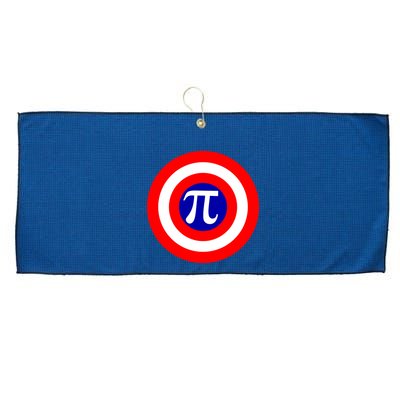 Pi Day America Superhero Crest 3.14 Math Geek Large Microfiber Waffle Golf Towel