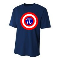 Pi Day America Superhero Crest 3.14 Math Geek Youth Performance Sprint T-Shirt