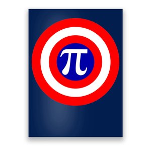 Pi Day America Superhero Crest 3.14 Math Geek Poster