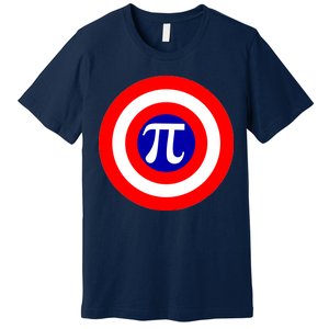 Pi Day America Superhero Crest 3.14 Math Geek Premium T-Shirt