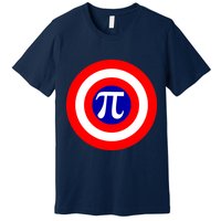 Pi Day America Superhero Crest 3.14 Math Geek Premium T-Shirt