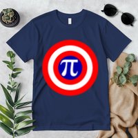 Pi Day America Superhero Crest 3.14 Math Geek Premium T-Shirt