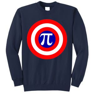 Pi Day America Superhero Crest 3.14 Math Geek Tall Sweatshirt