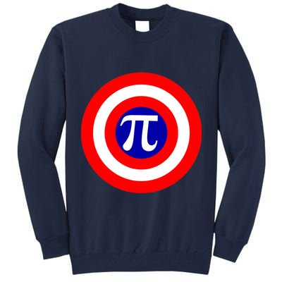 Pi Day America Superhero Crest 3.14 Math Geek Tall Sweatshirt