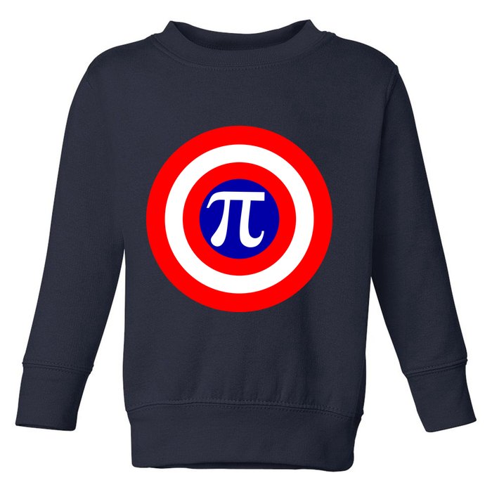 Pi Day America Superhero Crest 3.14 Math Geek Toddler Sweatshirt