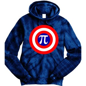 Pi Day America Superhero Crest 3.14 Math Geek Tie Dye Hoodie