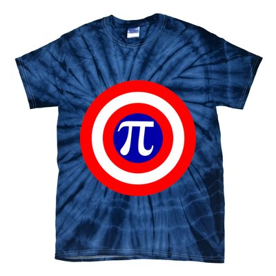 Pi Day America Superhero Crest 3.14 Math Geek Tie-Dye T-Shirt