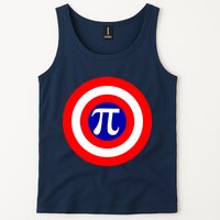 Pi Day America Superhero Crest 3.14 Math Geek Tank Top