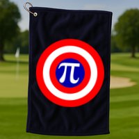 Pi Day America Superhero Crest 3.14 Math Geek Golf Towel
