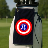 Pi Day America Superhero Crest 3.14 Math Geek Golf Towel