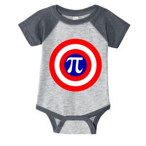 Pi Day America Superhero Crest 3.14 Math Geek Infant Baby Jersey Bodysuit