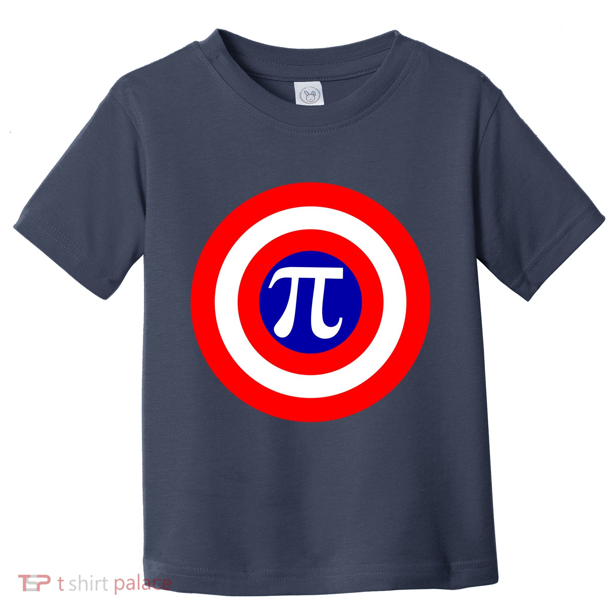 Pi Day America Superhero Crest 3.14 Math Geek Toddler T-Shirt