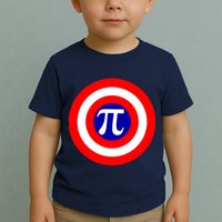 Pi Day America Superhero Crest 3.14 Math Geek Toddler T-Shirt