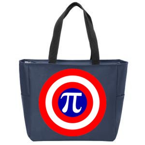 Pi Day America Superhero Crest 3.14 Math Geek Zip Tote Bag