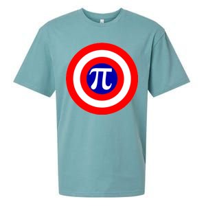 Pi Day America Superhero Crest 3.14 Math Geek Sueded Cloud Jersey T-Shirt