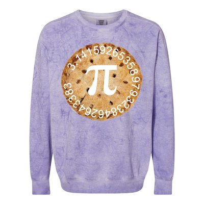 Pi Day Apple Pie 3.14 Cool Numbers Colorblast Crewneck Sweatshirt