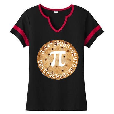 Pi Day Apple Pie 3.14 Cool Numbers Ladies Halftime Notch Neck Tee