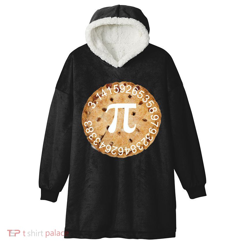 Pi Day Apple Pie 3.14 Cool Numbers Hooded Wearable Blanket