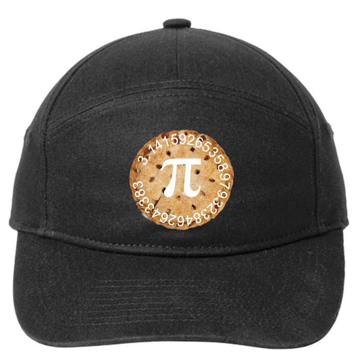 Pi Day Apple Pie 3.14 Cool Numbers 7-Panel Snapback Hat