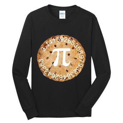Pi Day Apple Pie 3.14 Cool Numbers Tall Long Sleeve T-Shirt