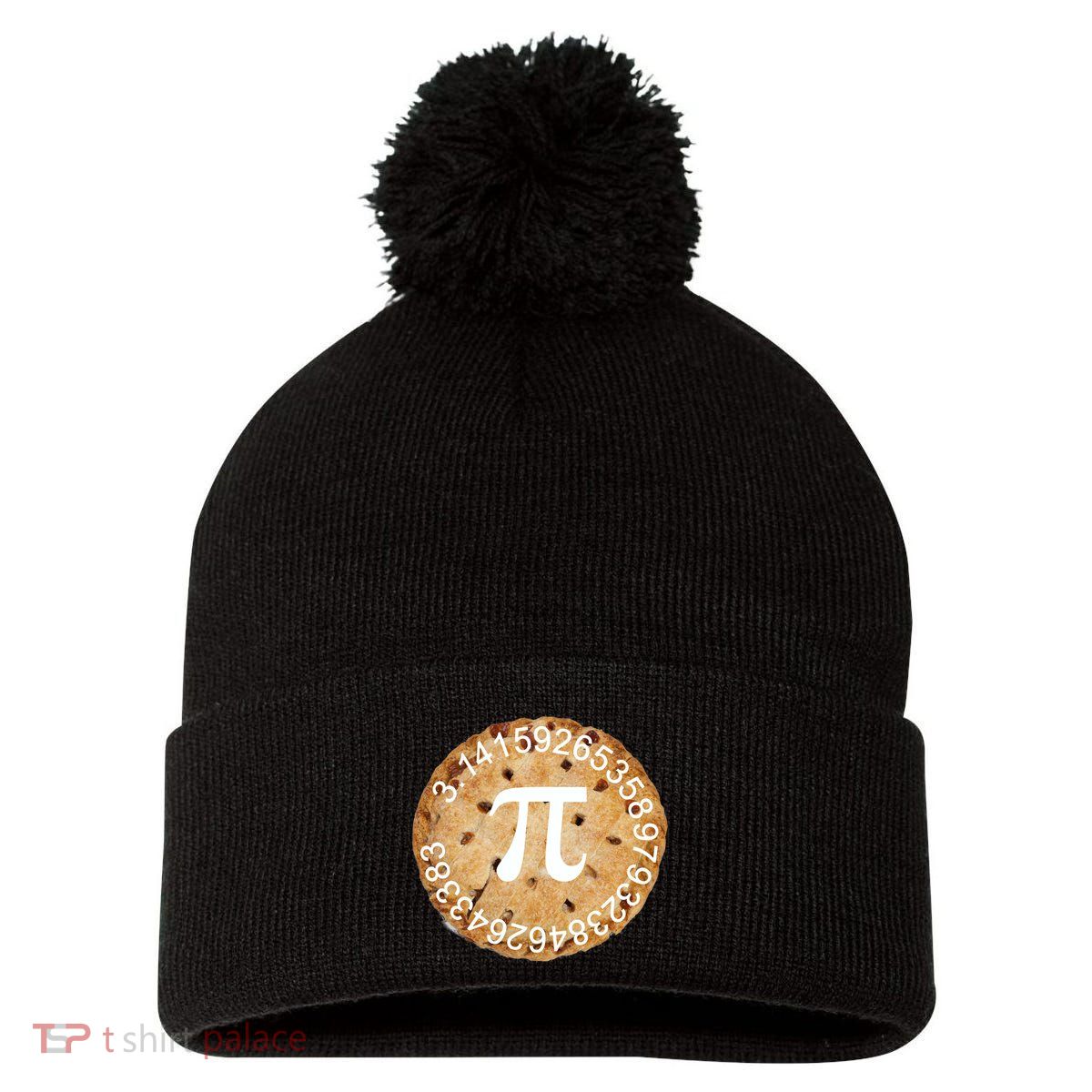 Pi Day Apple Pie 3.14 Cool Numbers Pom Pom 12in Knit Beanie