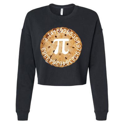 Pi Day Apple Pie 3.14 Cool Numbers Cropped Pullover Crew