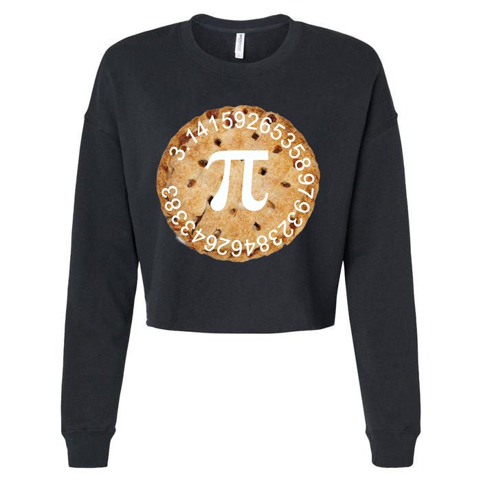 Pi Day Apple Pie 3.14 Cool Numbers Cropped Pullover Crew