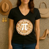 Pi Day Apple Pie 3.14 Cool Numbers Women's V-Neck T-Shirt
