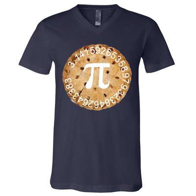 Pi Day Apple Pie 3.14 Cool Numbers V-Neck T-Shirt