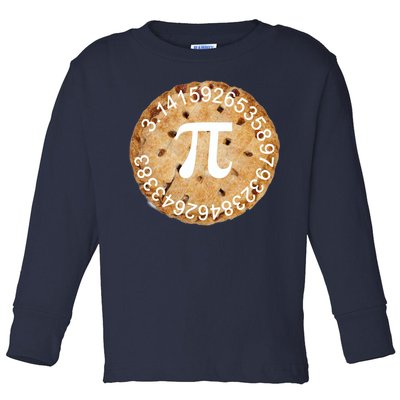 Pi Day Apple Pie 3.14 Cool Numbers Toddler Long Sleeve Shirt