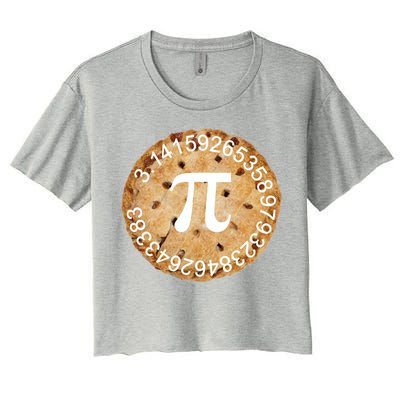 Pi Day Apple Pie 3.14 Cool Numbers Women's Crop Top Tee