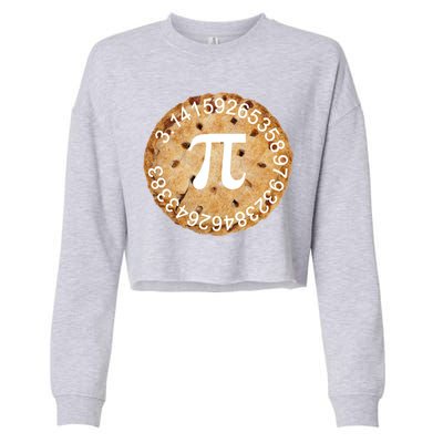 Pi Day Apple Pie 3.14 Cool Numbers Cropped Pullover Crew