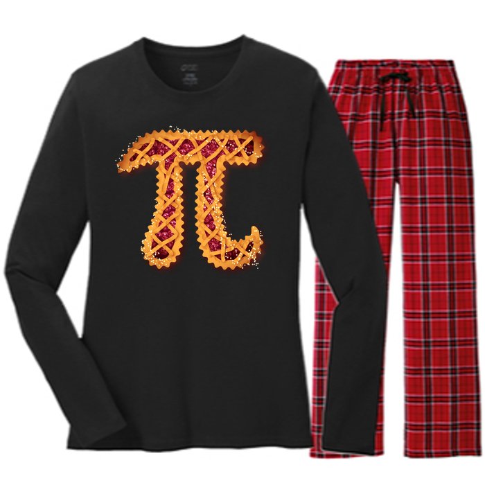 Pi Day Delicious Pie Women's Long Sleeve Flannel Pajama Set 