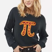 Pi Day Delicious Pie Cropped Pullover Crew