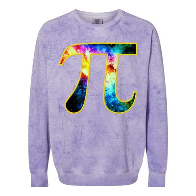 Pi Day Galaxy 3.14 Colorblast Crewneck Sweatshirt