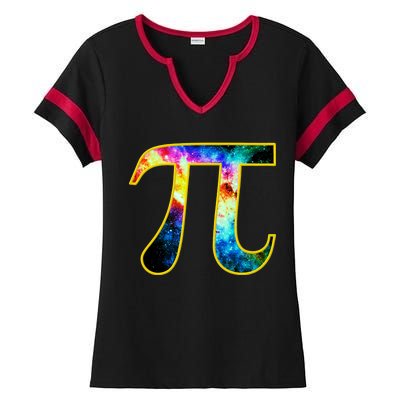 Pi Day Galaxy 3.14 Ladies Halftime Notch Neck Tee