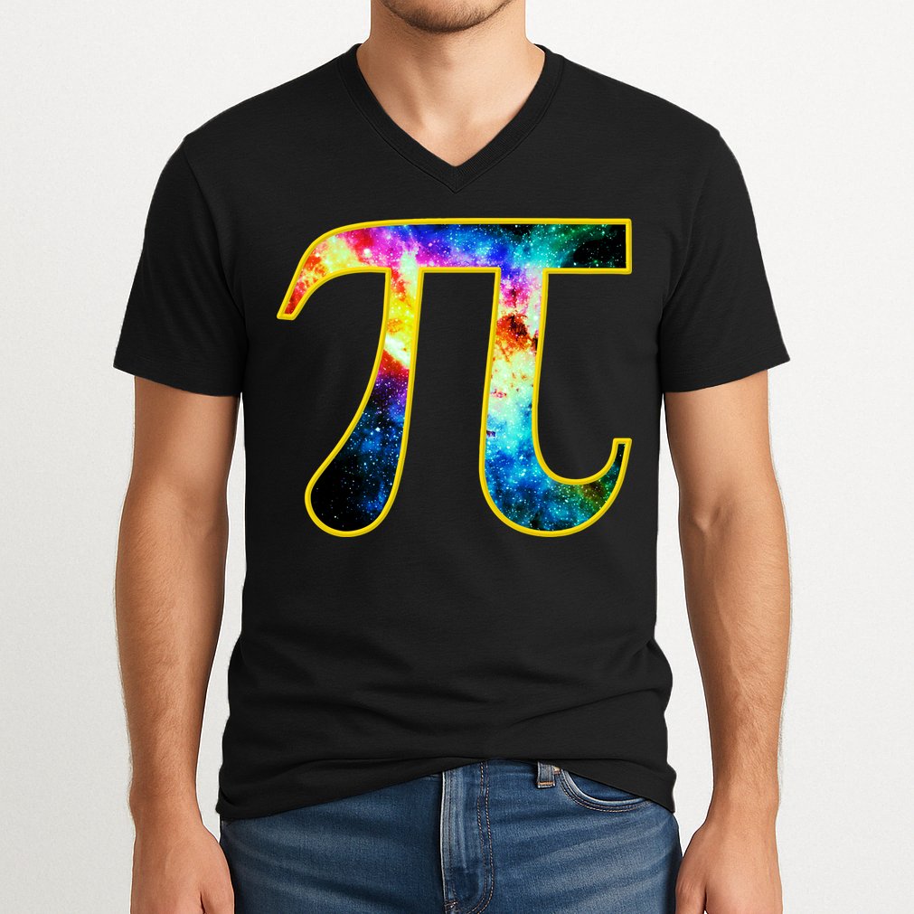Pi Day Galaxy 3.14 V-Neck T-Shirt