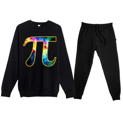 Pi Day Galaxy 3.14 Premium Crewneck Sweatsuit Set