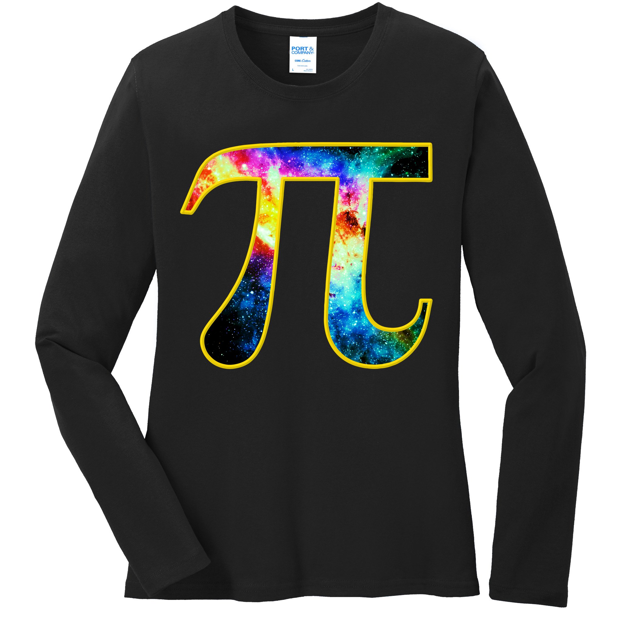Pi Day Galaxy 3.14 Ladies Long Sleeve Shirt